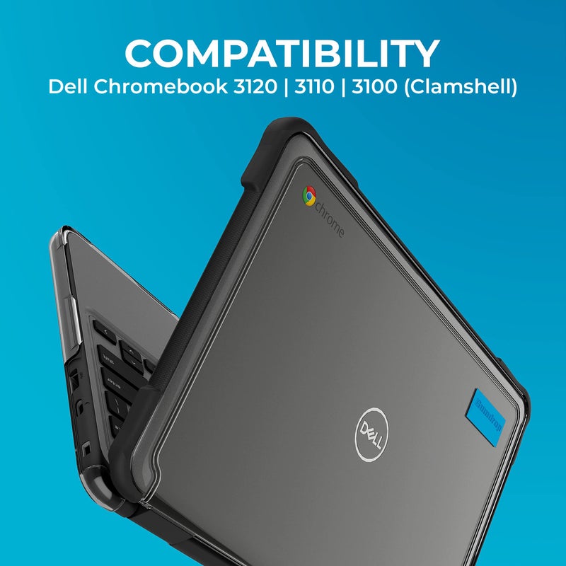 Gumdrop Cases Gumdrop SlimTech Chromebook Case for 11.6 inch Dell Chromebook 3120 | 3110 | 3100 (Clamshell) Protective Sleek Snap On Hard Shell Laptop Cover for Kids Students School Work Office - Black - Image 2